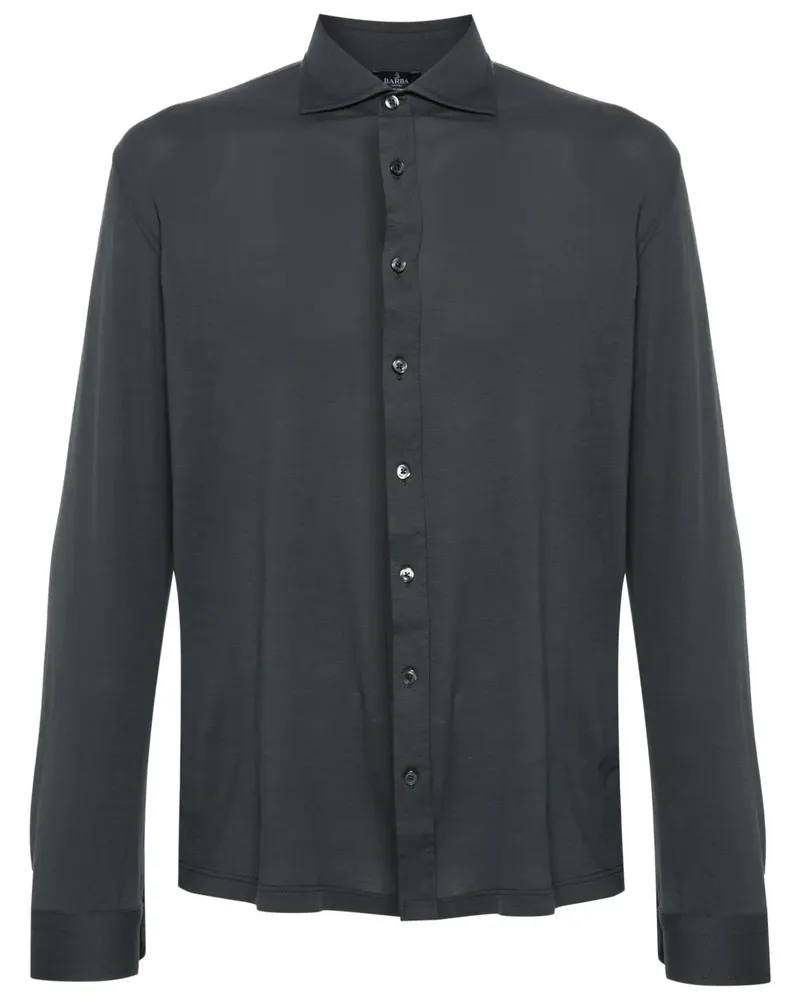 BARBA Hemd mit Eton-Kragen - Grau Grau