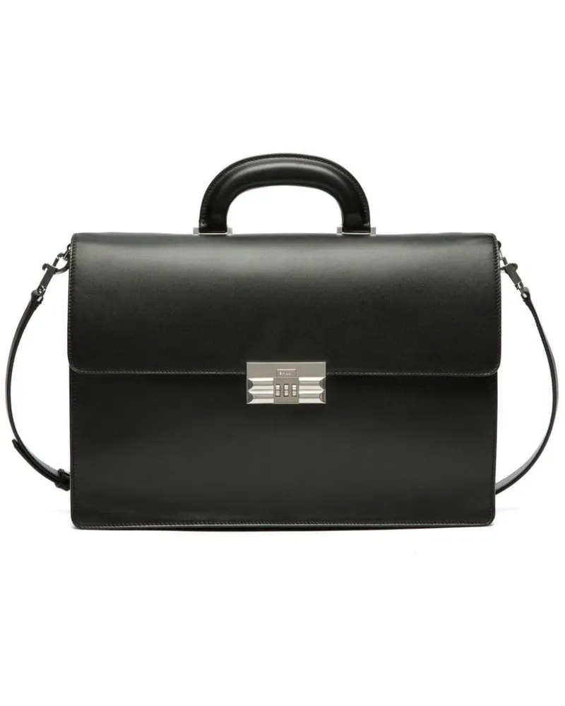 Bally Laptoptasche mit Logo-Gravur - Schwarz Schwarz