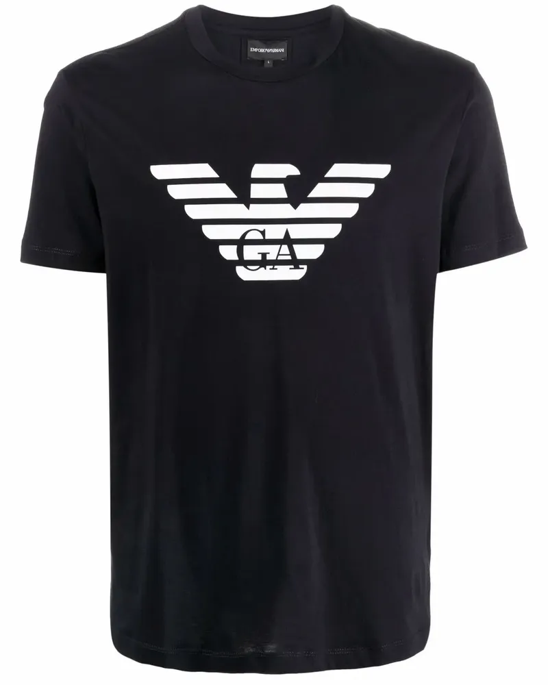 Emporio Armani T-Shirt mit Logo - Blau Blau