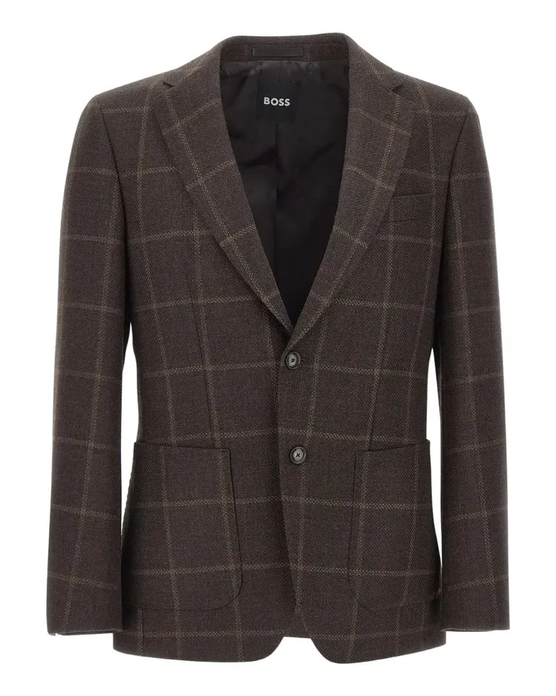 HUGO BOSS check-pattern blazer - Braun Braun