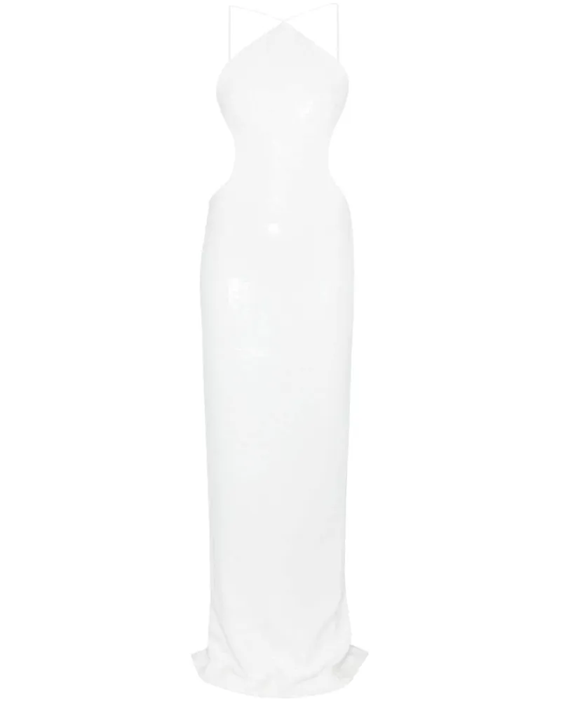 Mônot Maxikleid mit Neckholder - Weiß Weiß