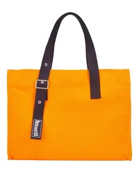 Vilebrequin Shopper mit Logo-Patch Orange