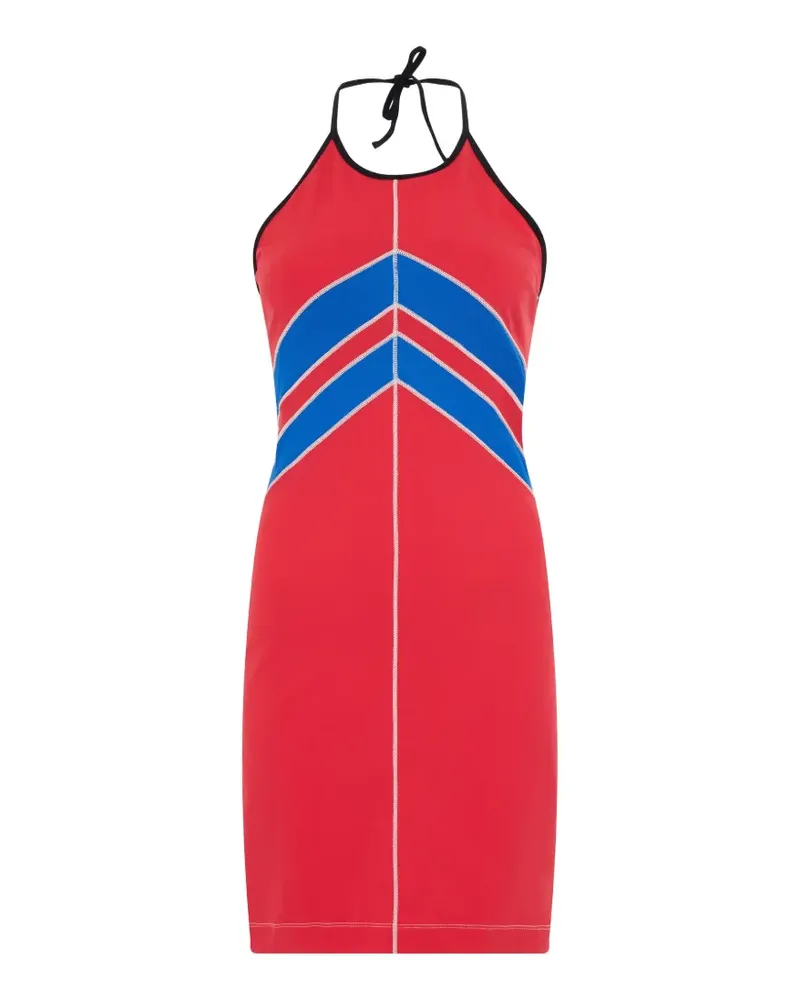 Diesel stripe-detail halterneck dress - Rot Rot