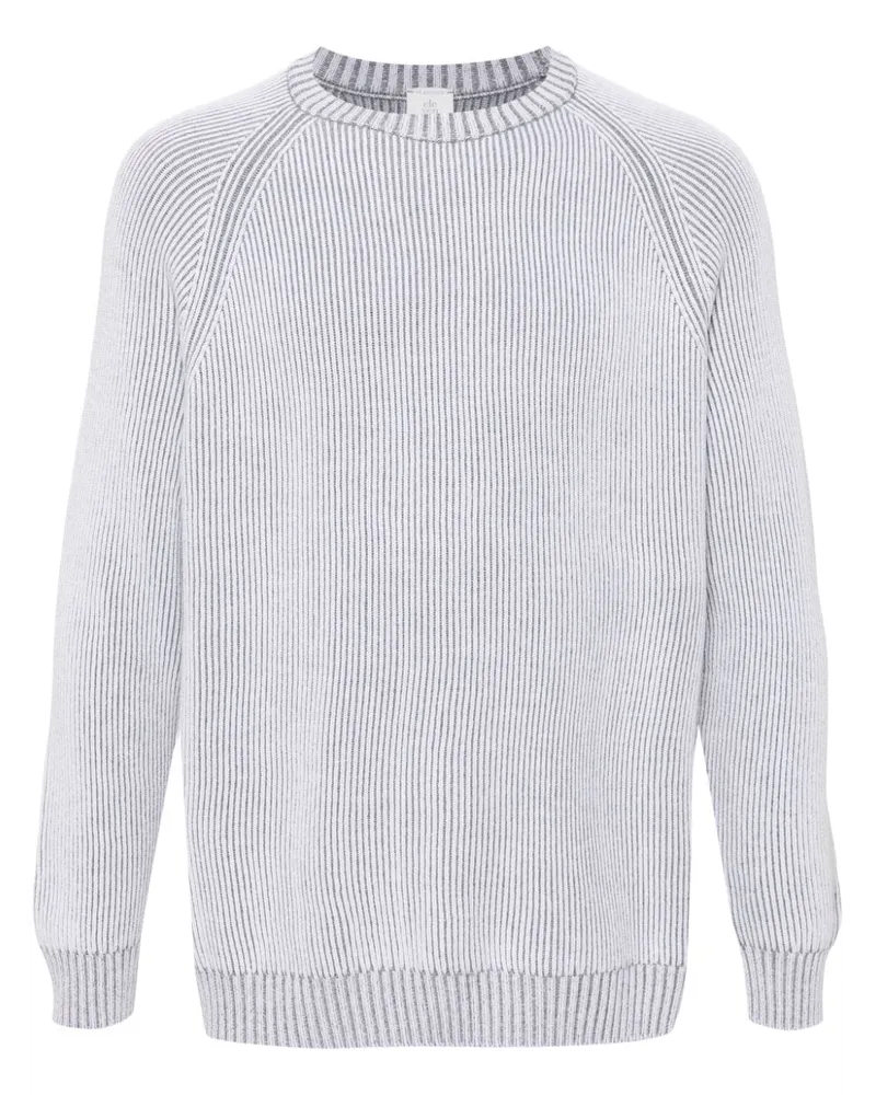 Eleventy Gerippter Pullover Grau