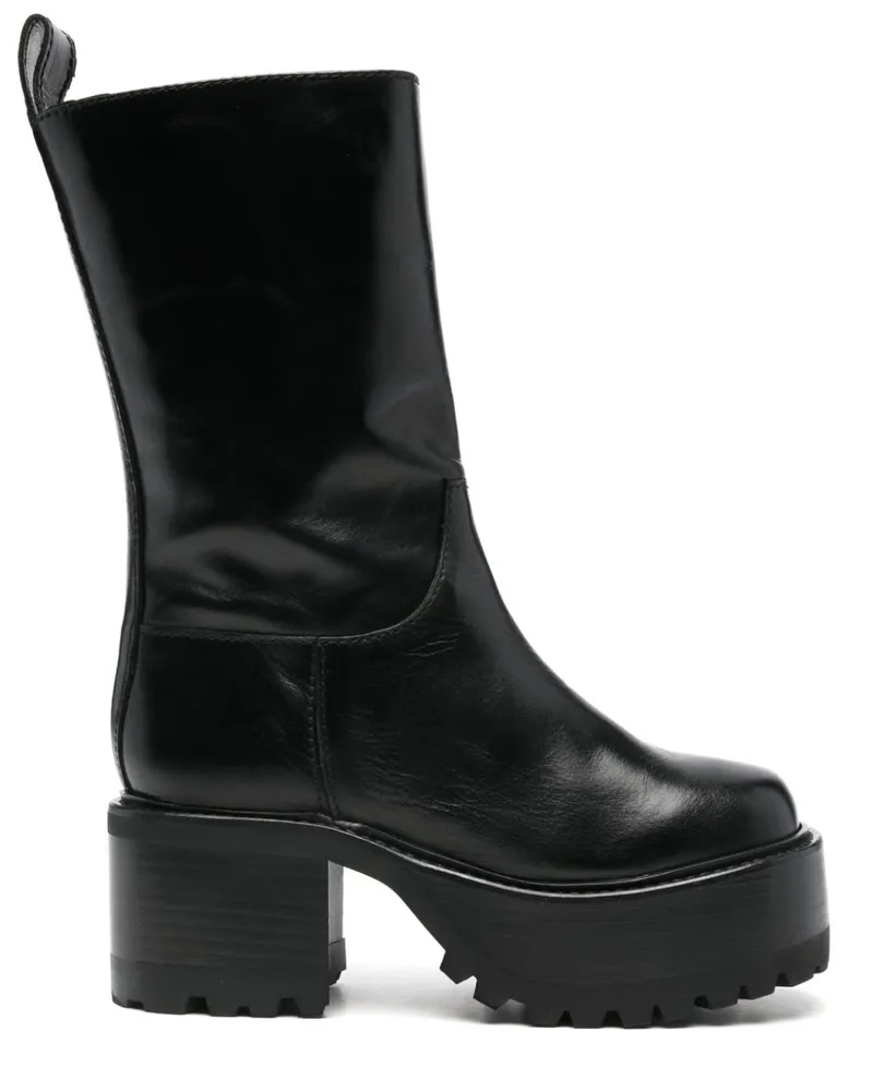 NICOLE SALDAÑA Stevie Stiefel 70mm - Schwarz Schwarz