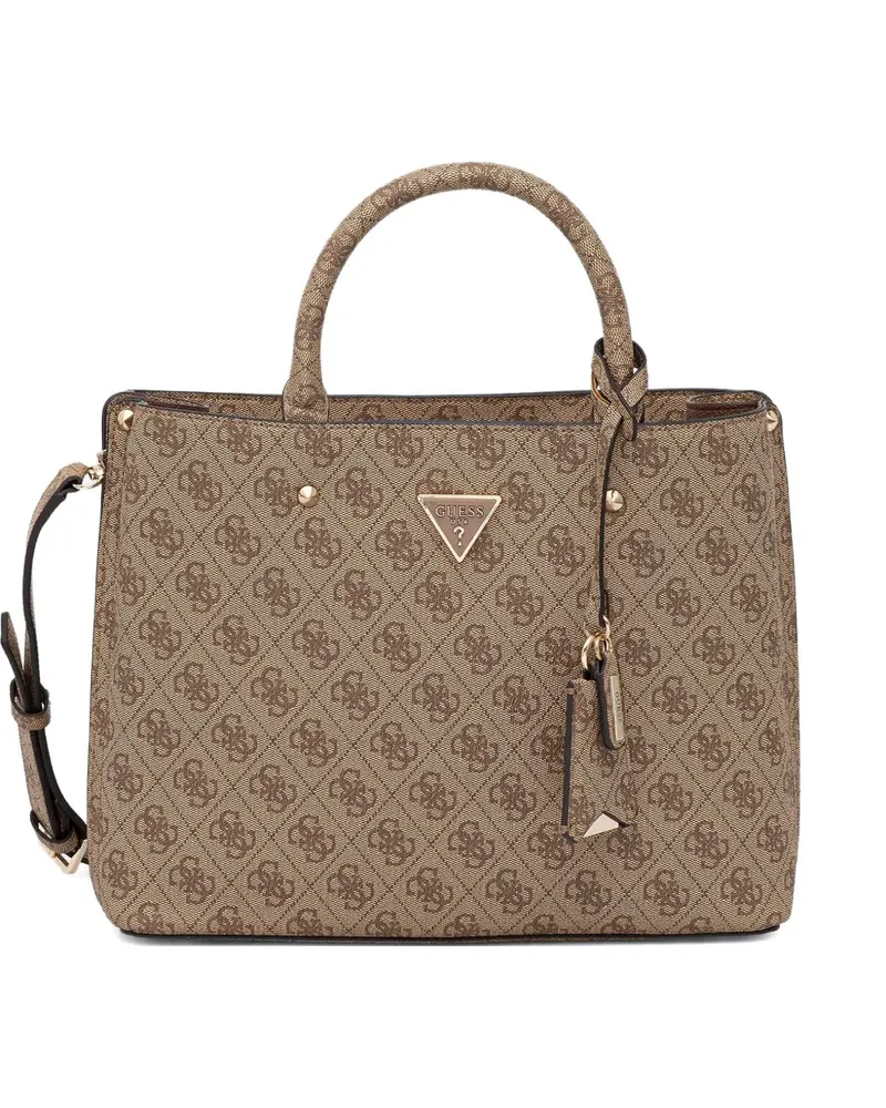 Guess Umhängetasche mit Monogrammmuster - Braun Braun