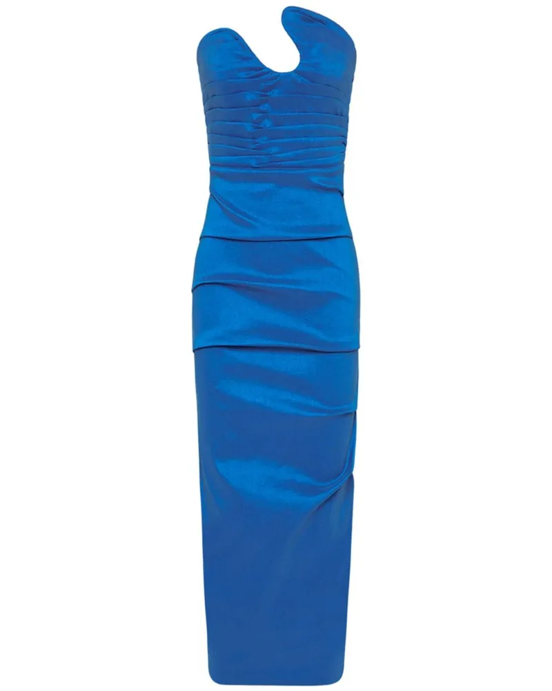 Rachel Gilbert Cheri Kleid mit asymmetrischem Ausschnitt - Blau Blau