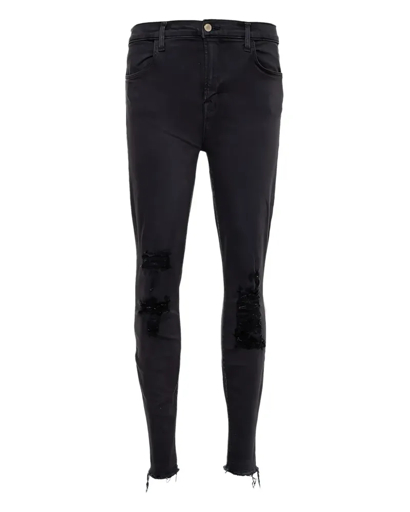 J Brand Jeans in Distressed-Optik - Schwarz Schwarz
