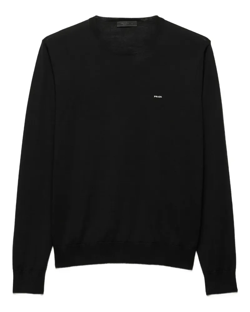 Prada Bestickter Pullover - Schwarz Schwarz