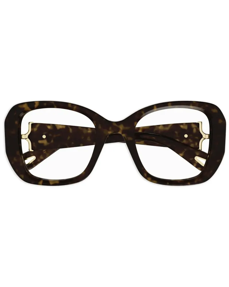 Chloé Brille mit Oversized-Gestell - Braun Braun