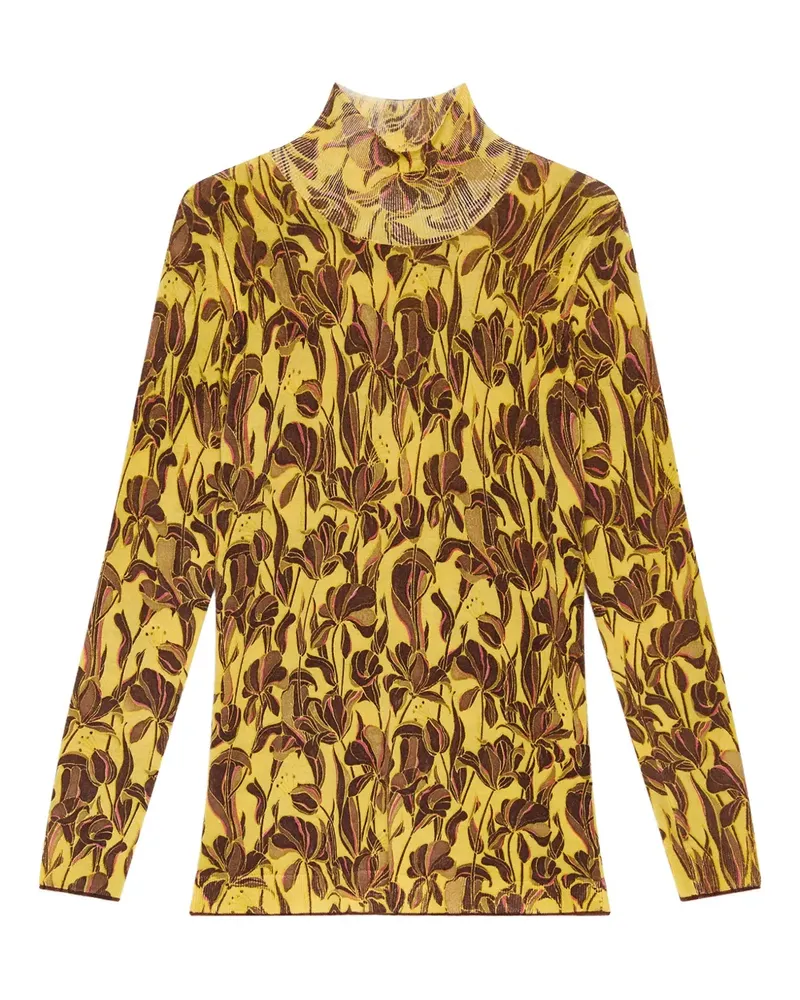 Maliparmi Langarmshirt mit Print - Gelb Gelb