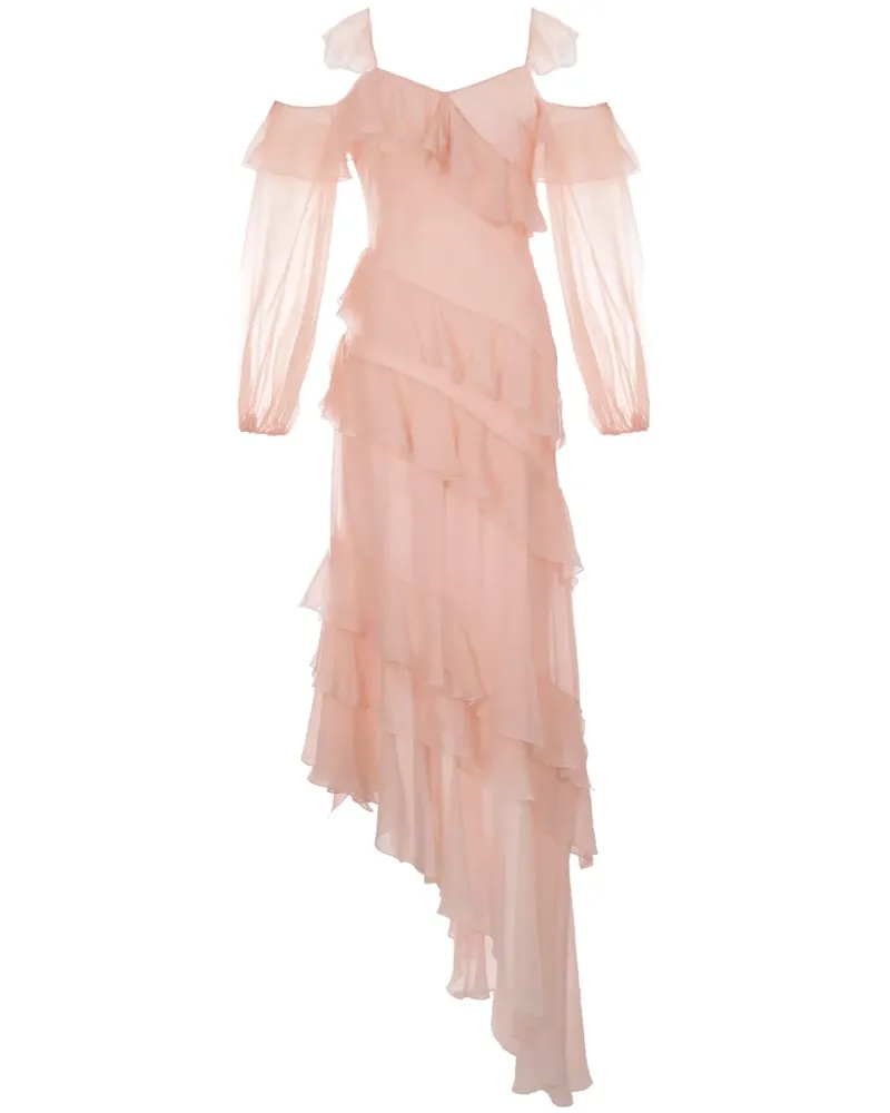 Blumarine Kleid mit asymmetrischem Saum - Rosa Rosa