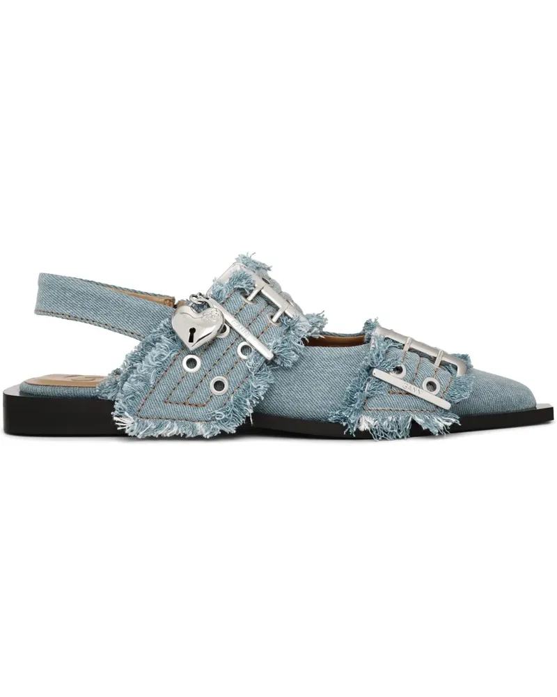 Ganni Feminine Jeans-Ballerinas - Blau Blau