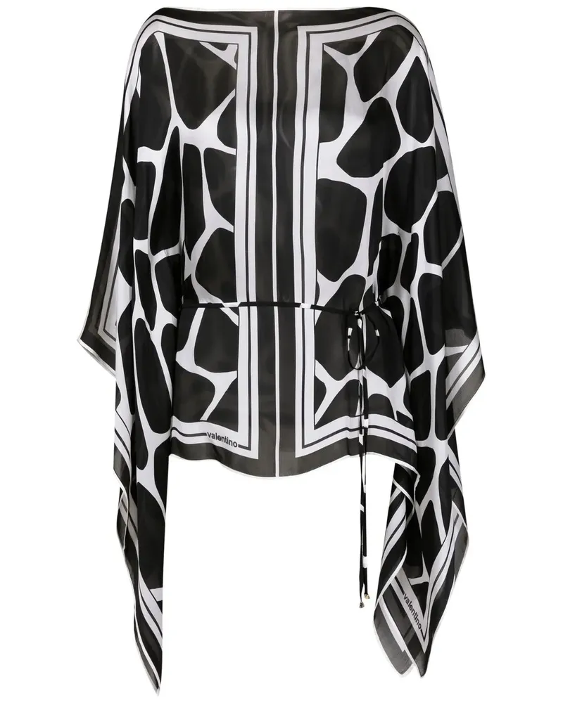 Valentino Garavani Zweifarbiger Kaftan - Schwarz Schwarz