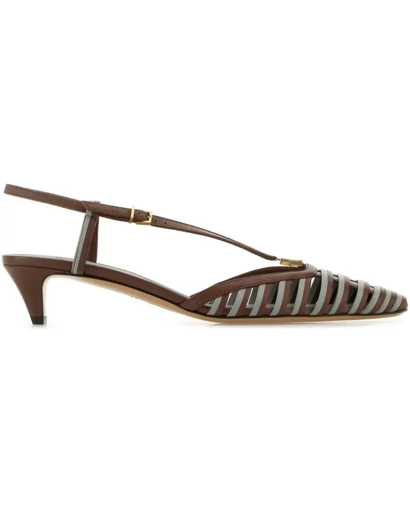 Fendi FFold Slingback-Pumps 40mm - Braun Braun