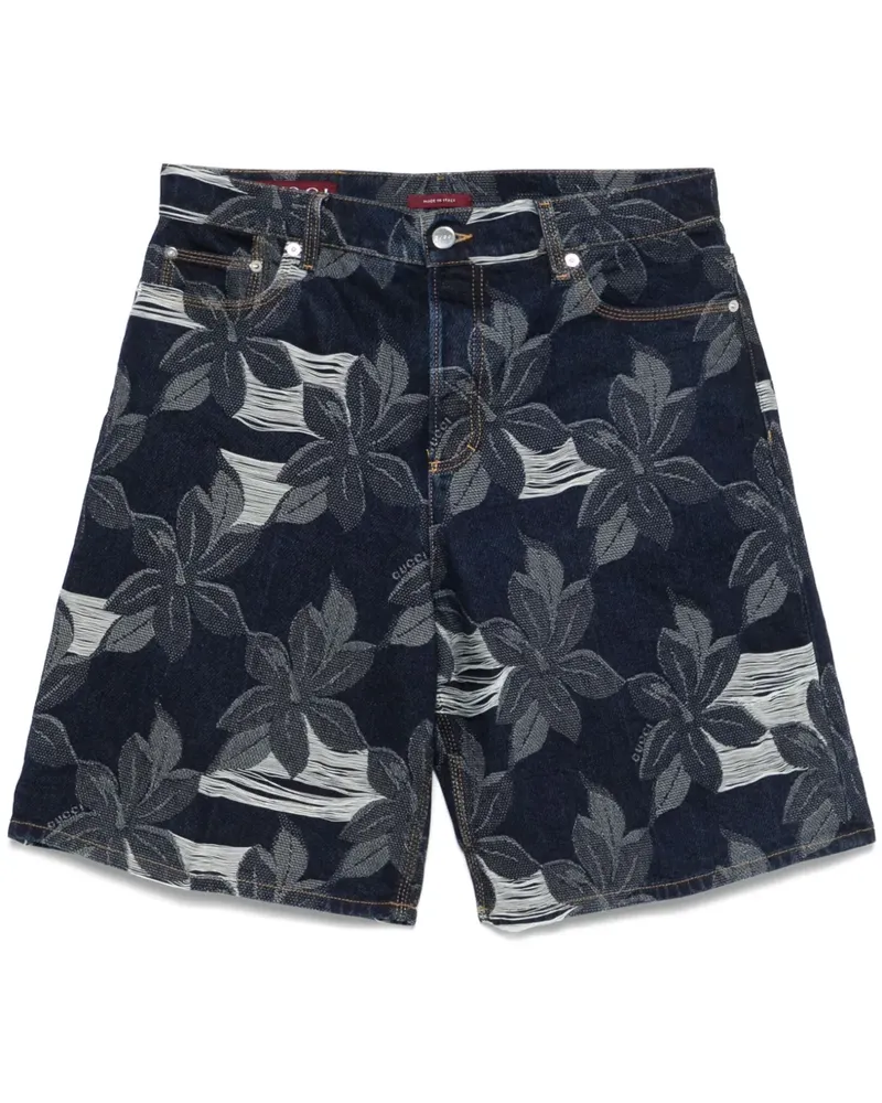 Gucci Jeans-Shorts mit Jacquardmuster - Blau Blau