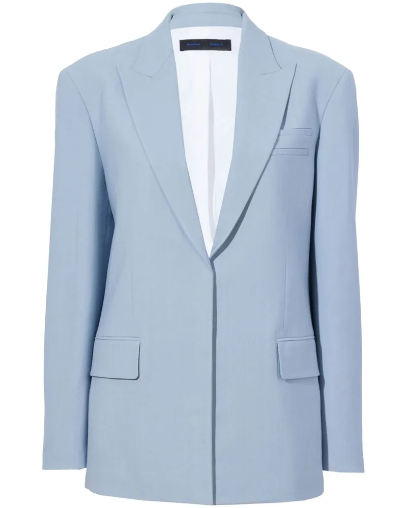 Proenza Schouler Devon Blazer mit steigendem Revers - Blau Blau