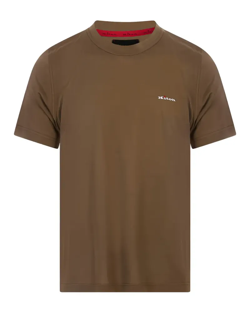 Kiton logo-embroidered t-shirt - Braun Braun