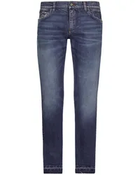 Dolce & Gabbana Straight-Leg-Jeans mit Logo Blau