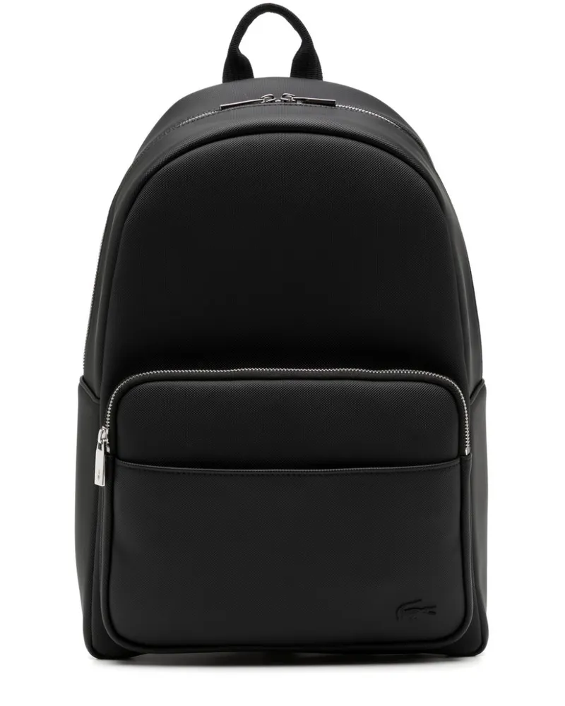 Lacoste Pikee-Rucksack mit Logo-Prägung Schwarz