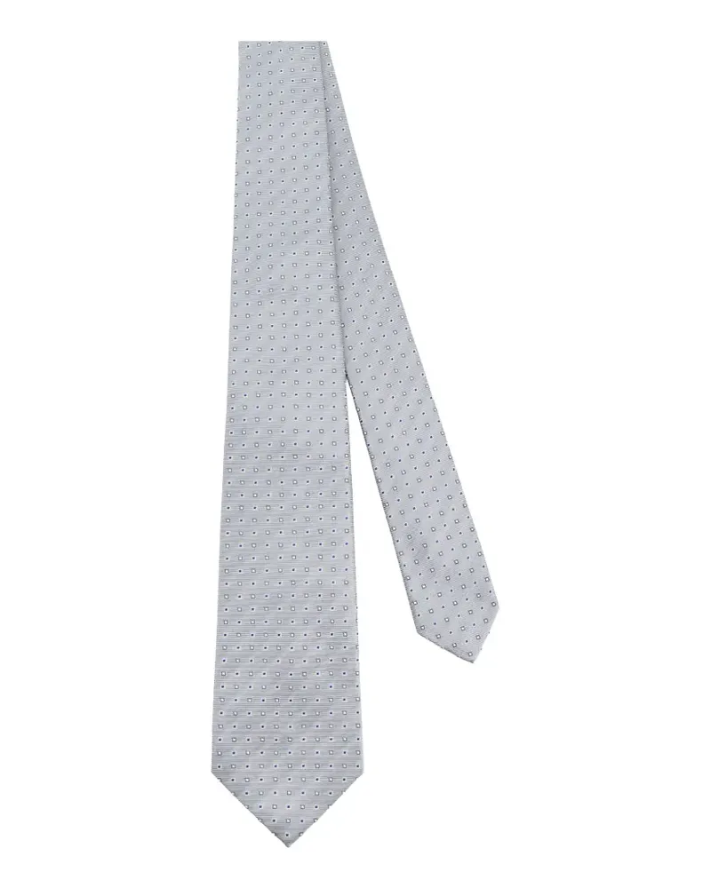 Kiton dotted tie - Grau Grau