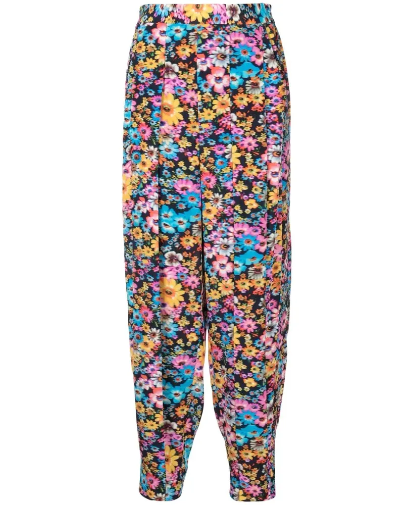 Stella McCartney Tapered-Hose mit Blumenprint - Blau Blau
