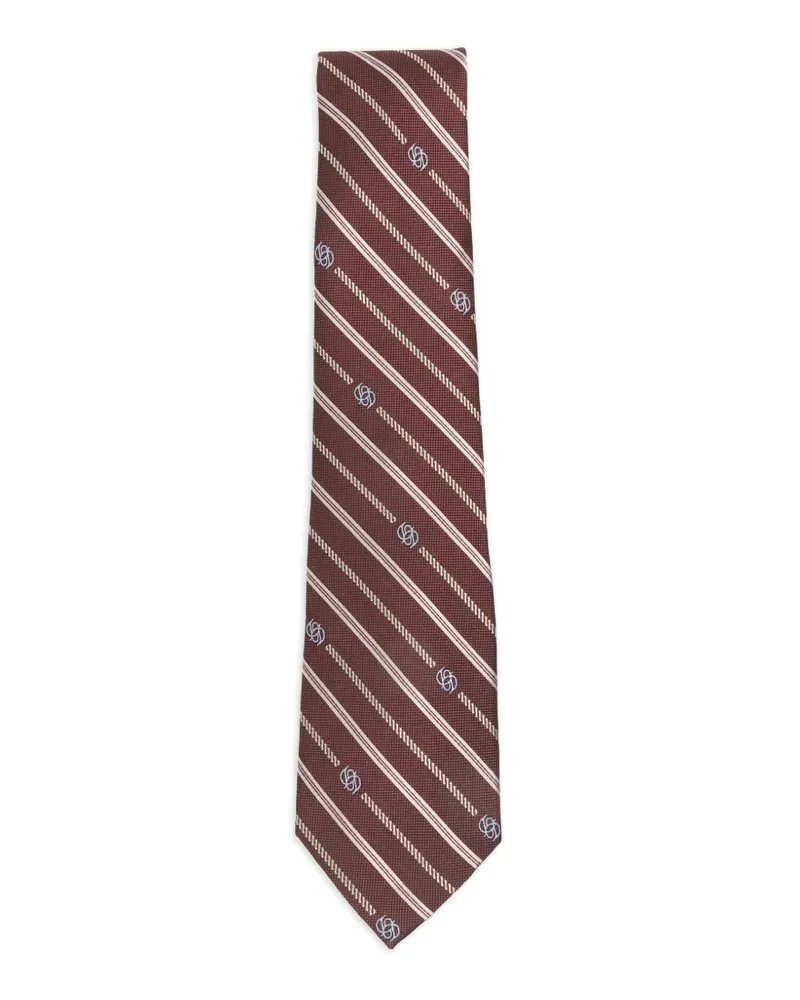 Drôle de Monsieur diagonal-stripe tie - Rot Rot