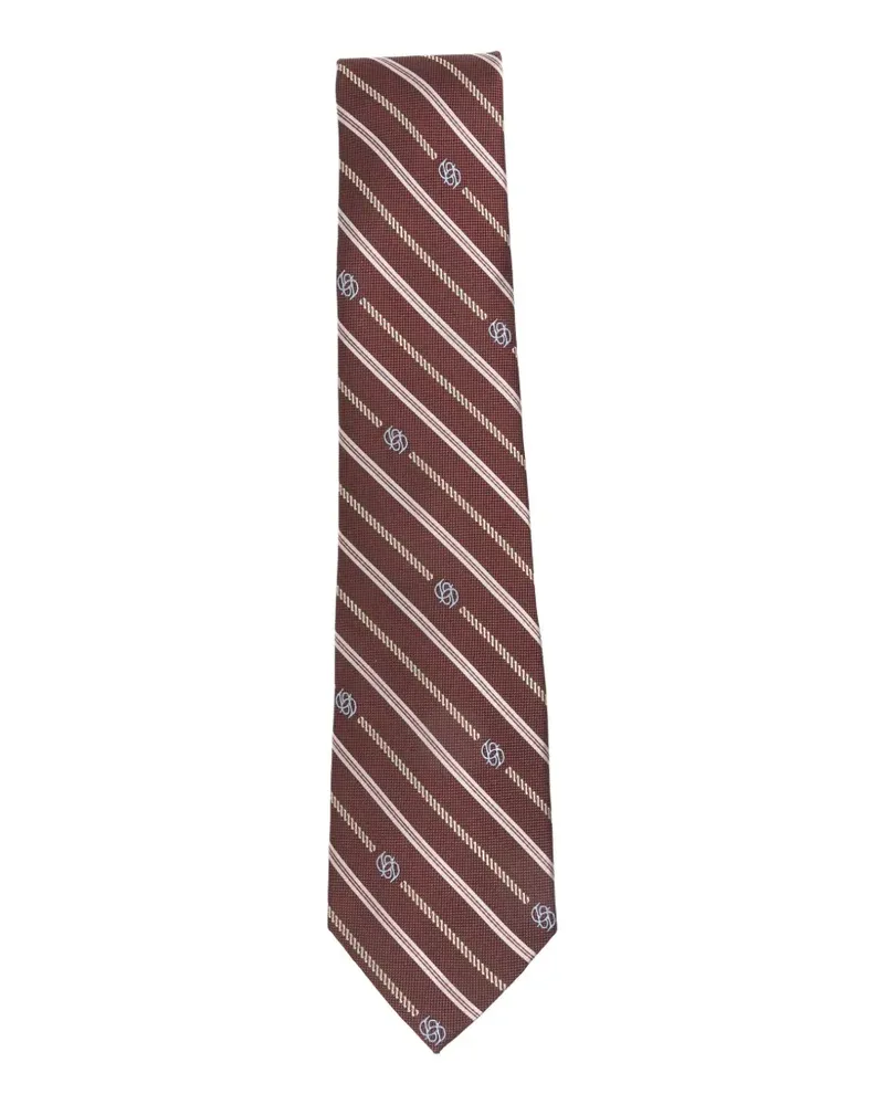 Drôle de Monsieur diagonal-stripe tie - Rot Rot
