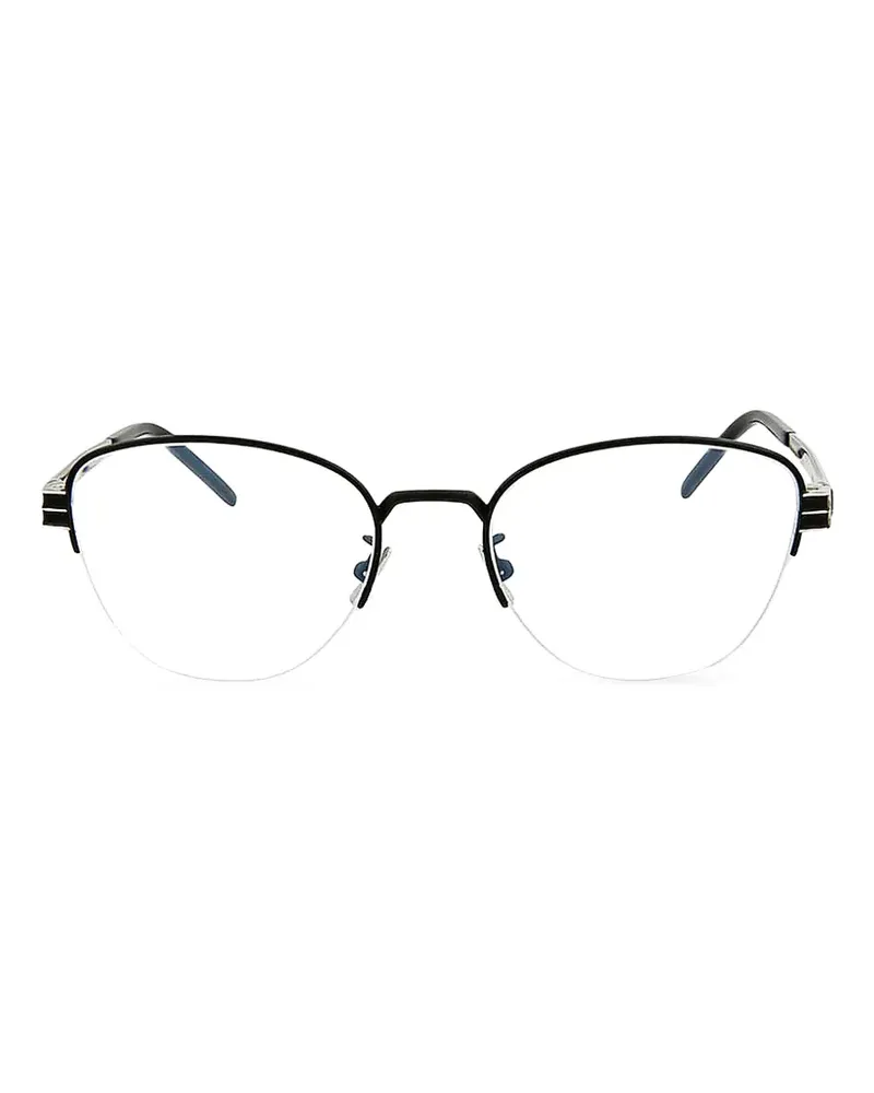 Saint Laurent Cat-Eye-Brille mit Logo - Schwarz Schwarz