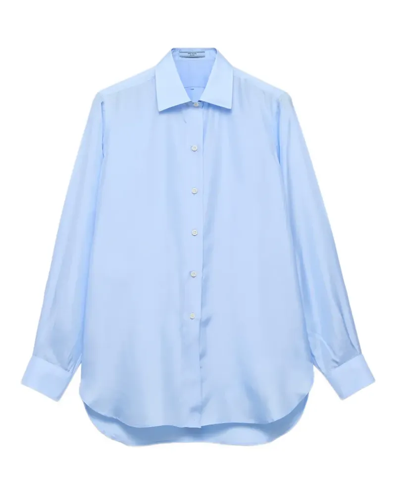 Prada Popeline-Hemd aus Seide - Blau Blau