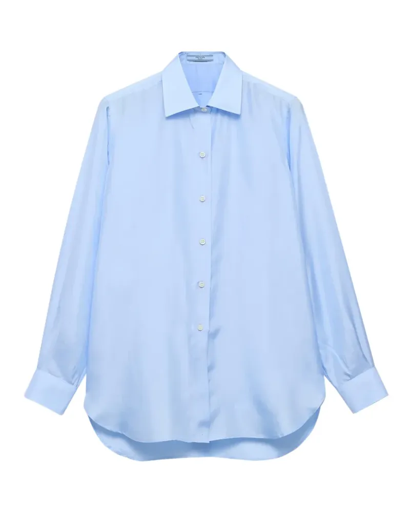 Prada Popeline-Hemd aus Seide - Blau Blau