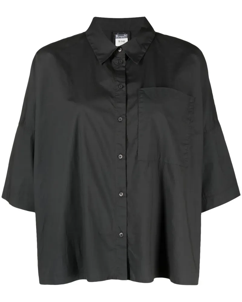 KristenseN Du Nord Cropped-Hemd mit Brusttasche - Grau Grau