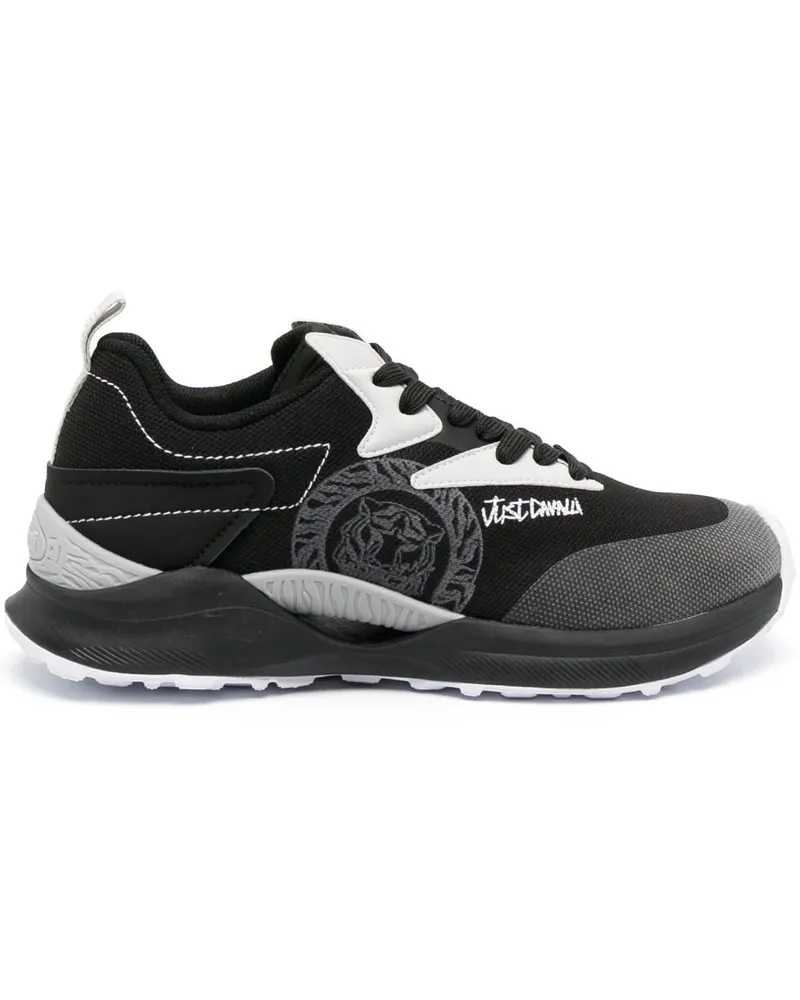 Just Cavalli Sneakers mit Kontrasteinsätzen - Schwarz Schwarz