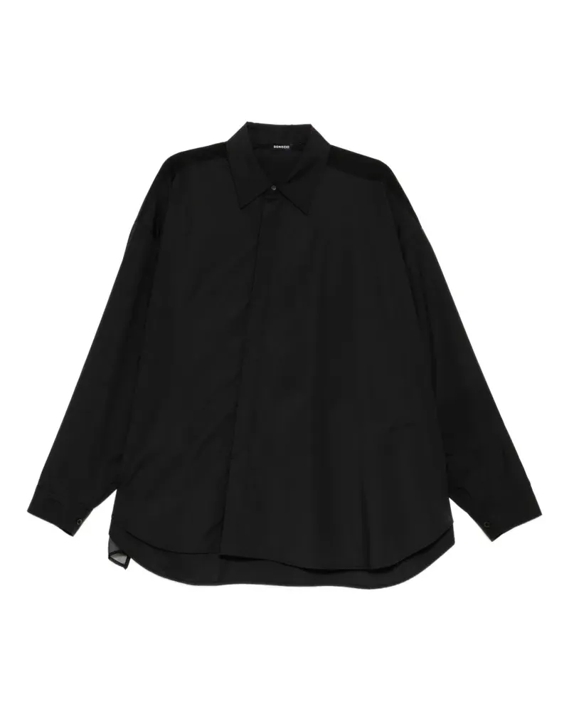 SONGZIO graphic-embroidered shirt - Schwarz Schwarz