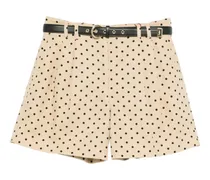 Shorts mit Polka Dots - Nude