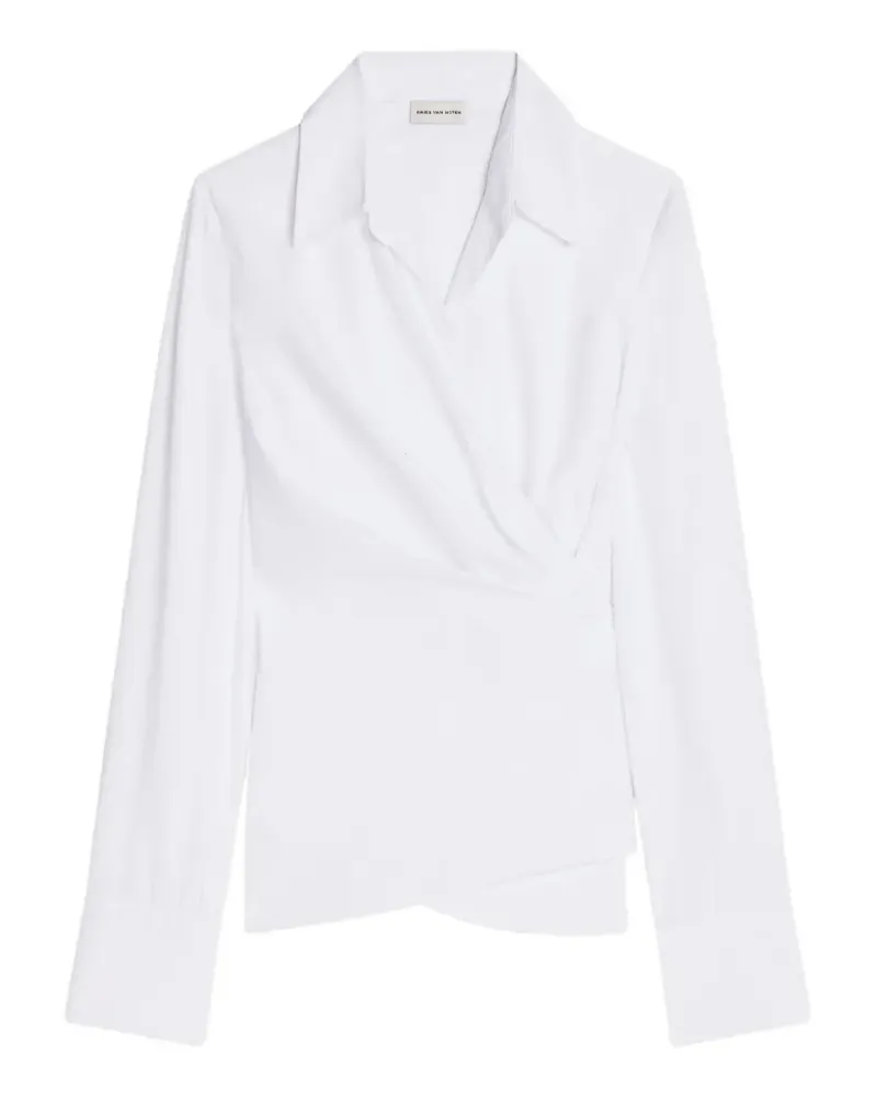 Dries van Noten Tailliertes Wickelhemd - Weiß Weiß