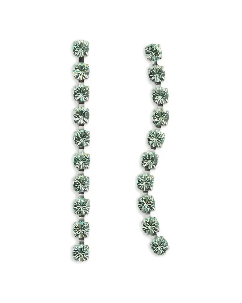 forte_forte Hängeohrringe mit Kristalldetail - Silber Silber