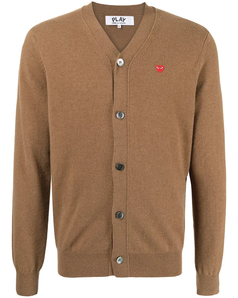 Comme des Garçons Cardigan mit Herz-Patch - Braun Braun