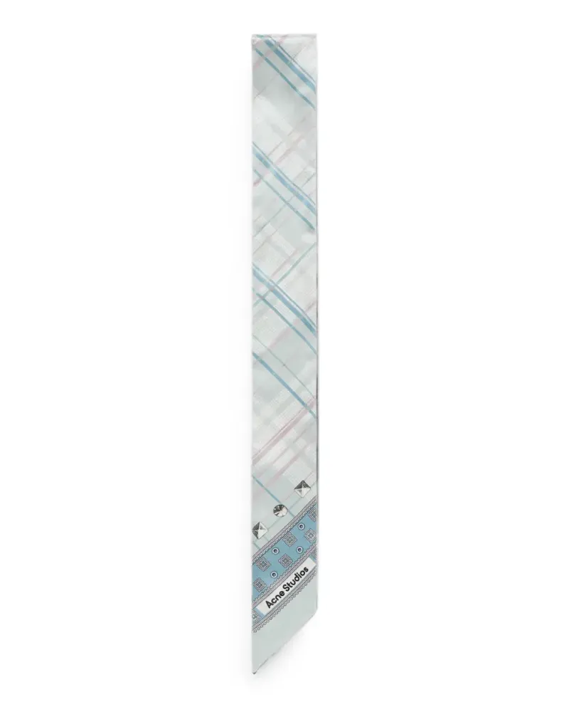 Acne Studios Schal mit Karo-Print - Blau Blau