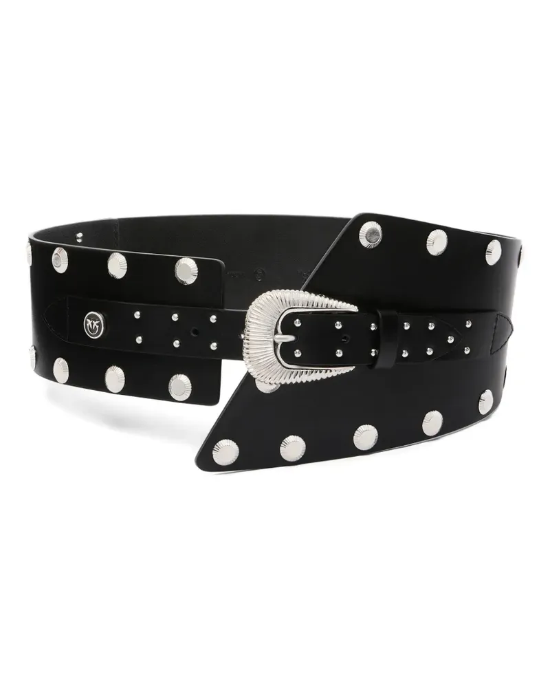 Pinko studded buckle belt - Schwarz Schwarz