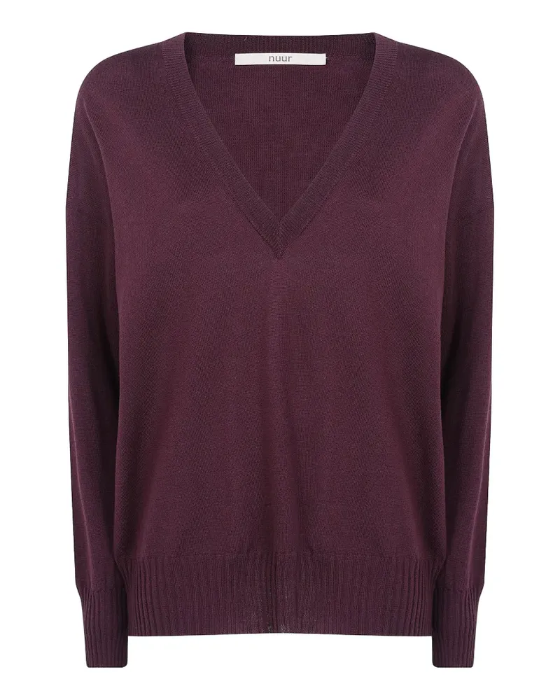 Nuur Pullover mit V-Ausschnitt - Violett Violett