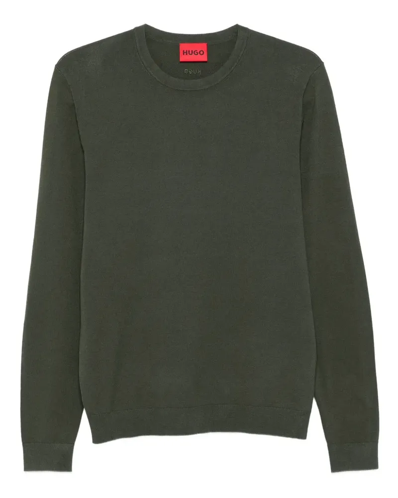HUGO BOSS Sweatshirt mit rundem Ausschnitt - Grün Grün