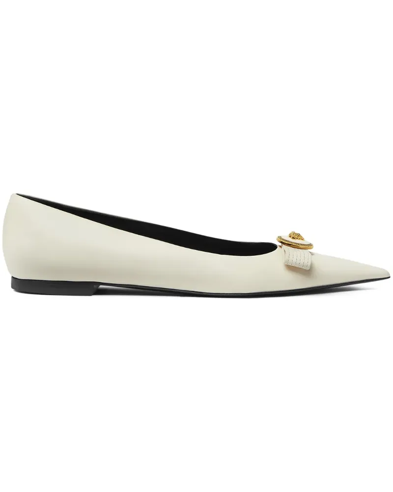 Versace Medusa leather ballet flats - Nude Nude