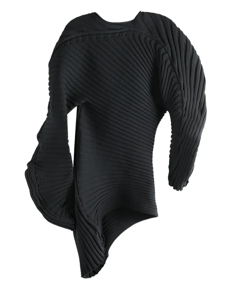 Issey Miyake asymmetric sweater - Schwarz Schwarz
