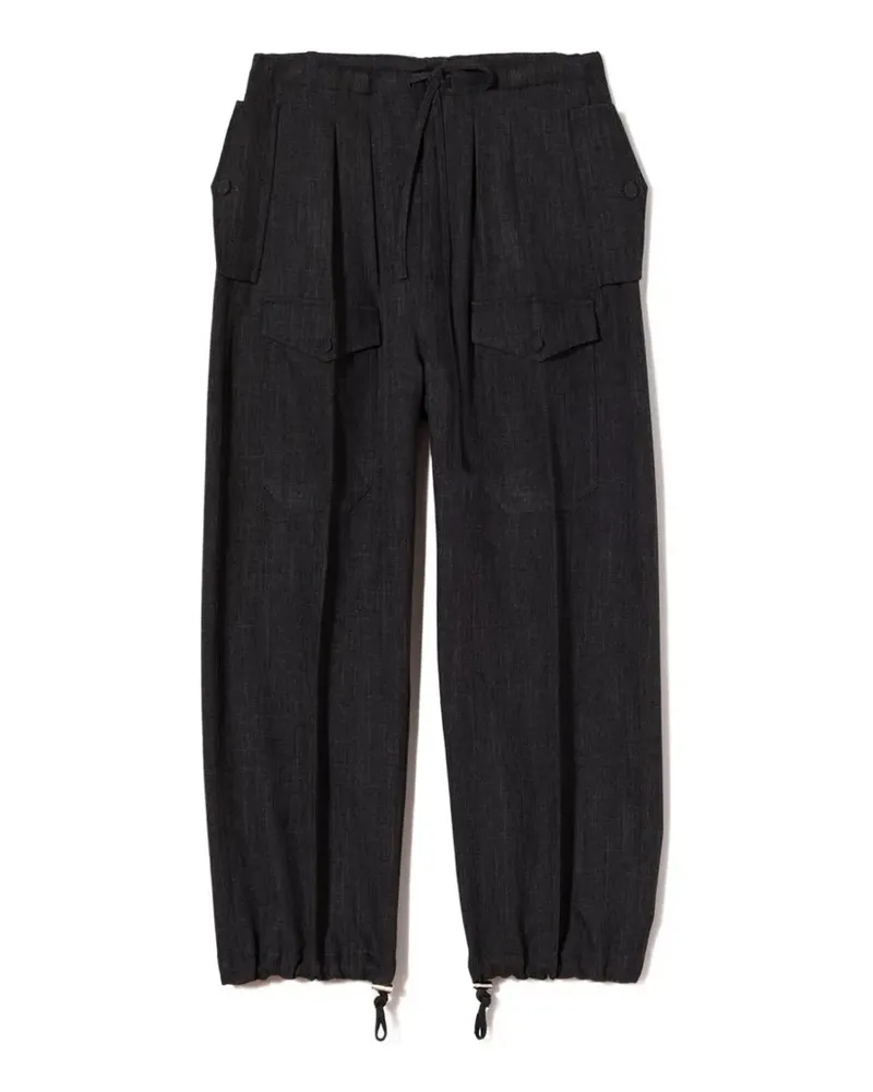 PLAN C Cargohose mit Kordelzug - Grau Grau