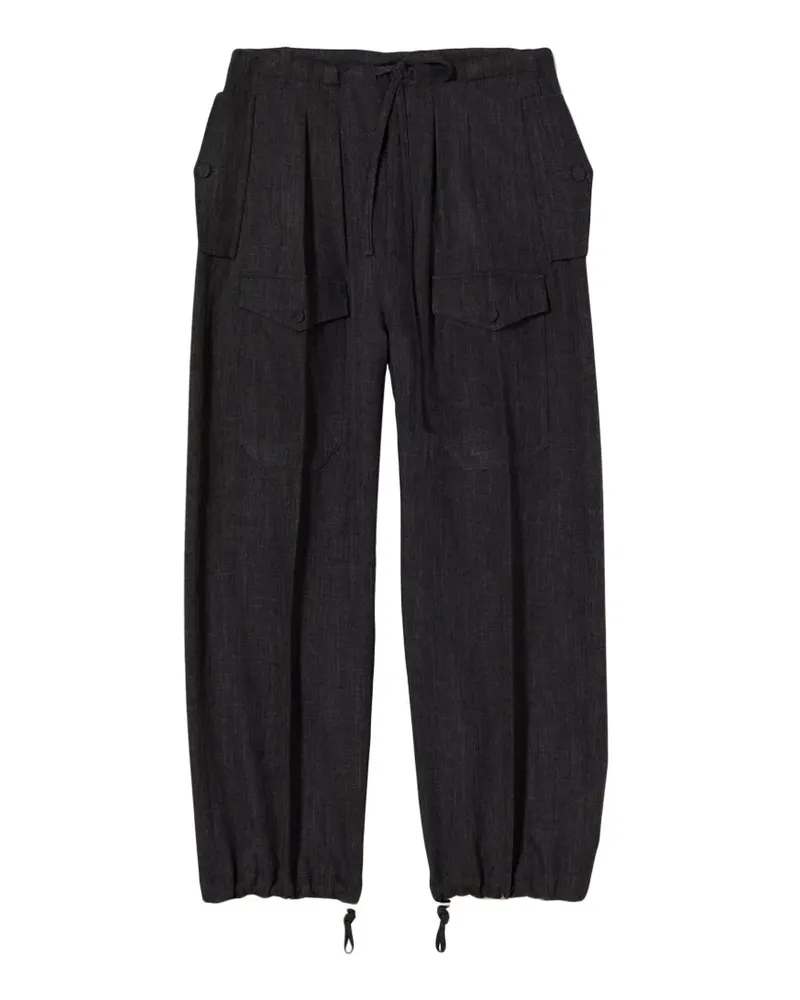 PLAN C Cargohose mit Kordelzug - Grau Grau