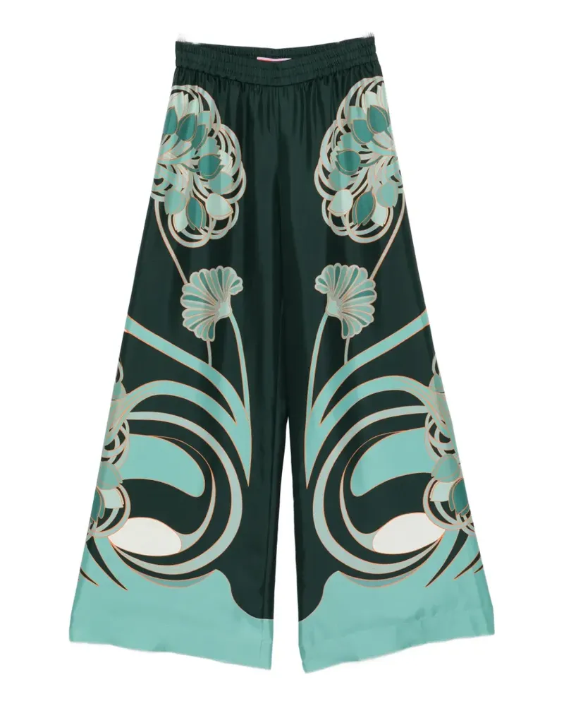 La DoubleJ floral-print trousers - Grün Grün