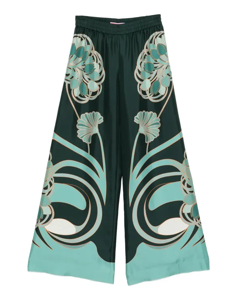 La DoubleJ floral-print trousers - Grün Grün