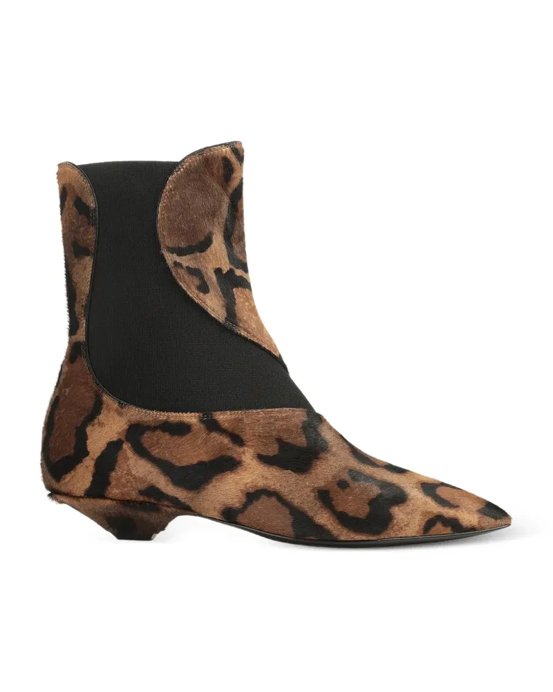 Sergio Rossi Tensile Stiefeletten mit Leopardenprint - Braun Braun