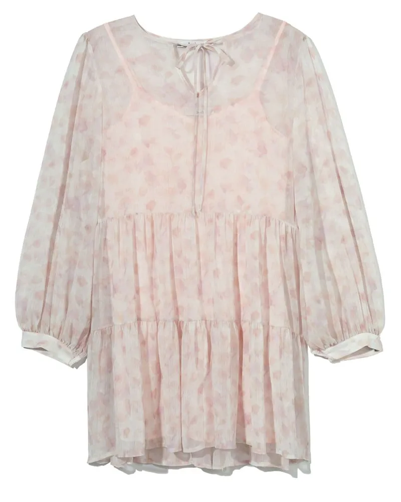 b+ab Minikleid mit abstraktem Print - Nude Nude